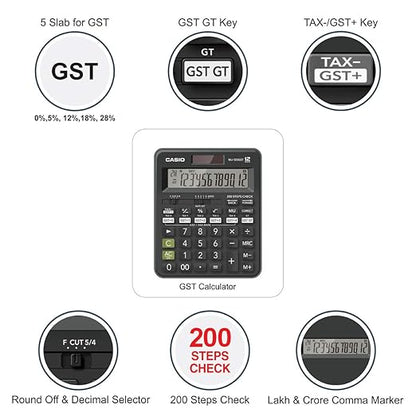 Casio MJ-120GST GST Financial Calculator (Black)