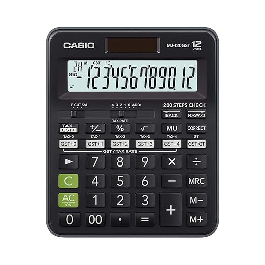 Casio MJ-120GST GST Financial Calculator (Black)