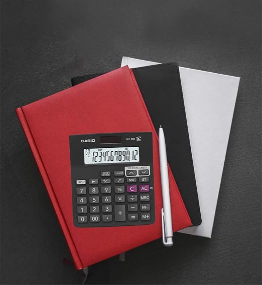 Casio MJ-12D 150 Steps Check and Correct Desktop Financial Calculator, Black