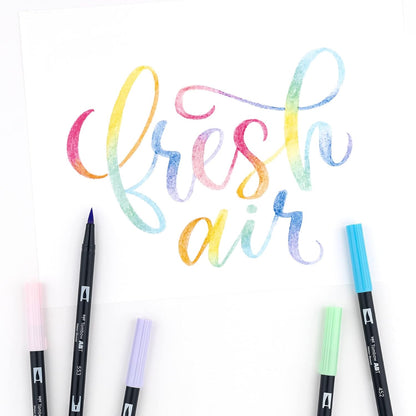 Tombow 56187 Dual Brush Pen Pastel Shades| Set of 10 |Art Markers