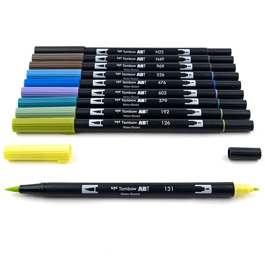 Tombow ABT Dual Brush Pen set of 10, LANDSCAPE