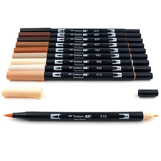 Tombow Dual Brush Pen |Portrait Colors | Set of 10