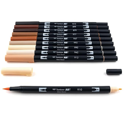Tombow Dual Brush Pen |Portrait Colors | Set of 10