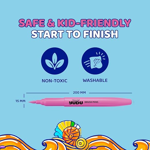 Fevicryl YUDU Brush Pens | Set of 14 Colours