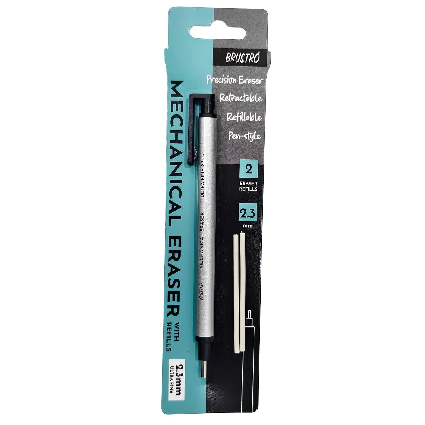 Brustro Mechanical Precision Retractable Eraser | 2.3mm - Ultra-Fine Tip | Refillable
