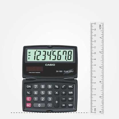 Casio SX-100-W Portable Calculator with Foldable Design