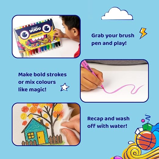 Fevicryl YUDU Brush Pens | Set of 14 Colours