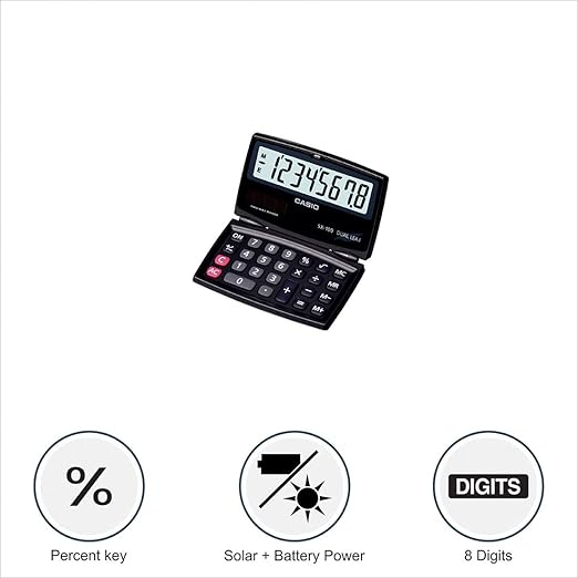 Casio SX-100-W Portable Calculator with Foldable Design