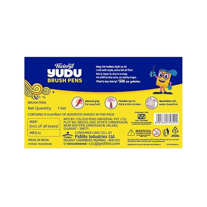 Fevicryl YUDU Brush Pens | Set of 14 Colours