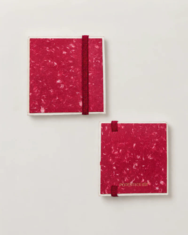 Potentate Deckle Edge Watercolor Handbook – Red | 10 x 10 cm |300GSM|Cold press