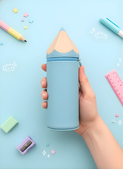 Pencil Themed Silicon Pencil Pouch - Kawaii Pouch