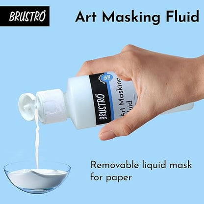 Brustro Professional Art Masking Fluid | 100ml (75ml + 25ml)
