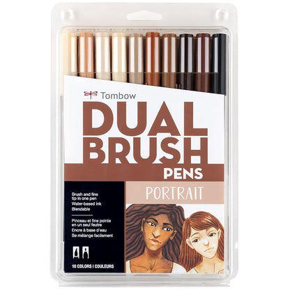 Tombow Dual Brush Pen |Portrait Colors | Set of 10