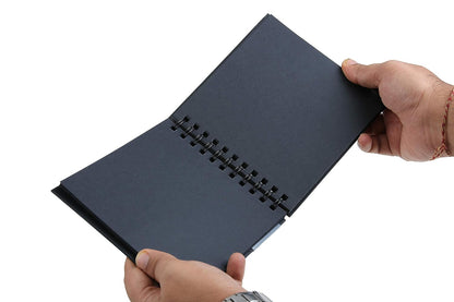 Brustro Black Sketchbook | Wiro Bound |200GSM |A4 |A5|6X6