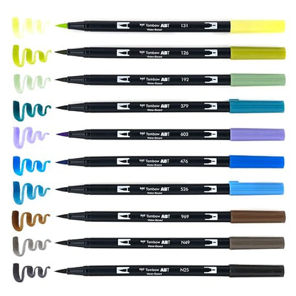 Tombow ABT Dual Brush Pen set of 10, LANDSCAPE