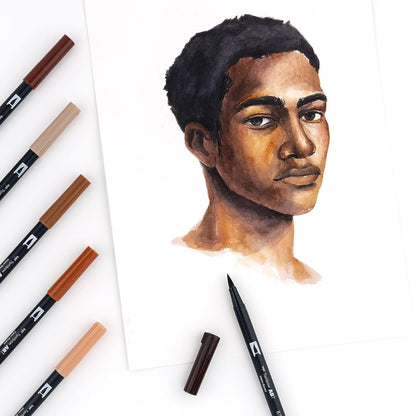 Tombow Dual Brush Pen |Portrait Colors | Set of 10