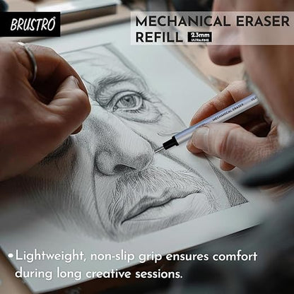 Brustro Mechanical Precision Retractable Eraser | 2.3mm - Ultra-Fine Tip | Refillable