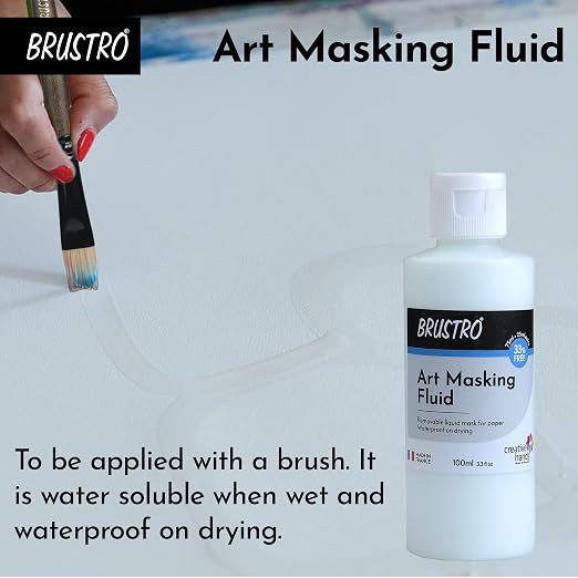 Brustro Professional Art Masking Fluid | 100ml (75ml + 25ml)