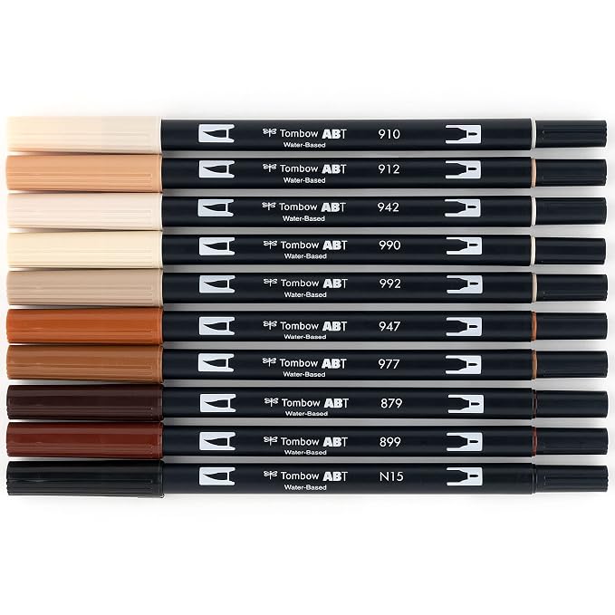 Tombow Dual Brush Pen |Portrait Colors | Set of 10
