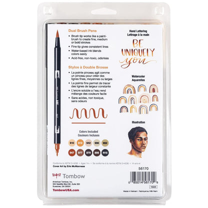 Tombow Dual Brush Pen |Portrait Colors | Set of 10