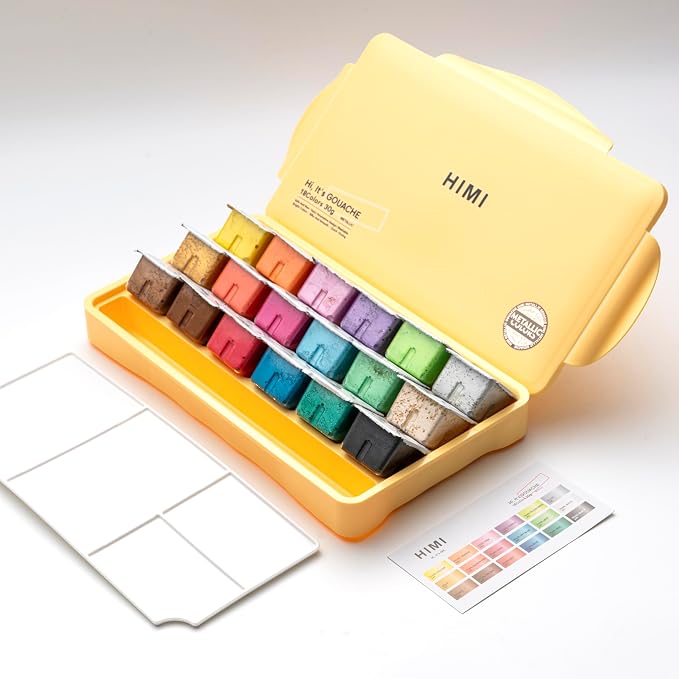 HIMI - Metallic Gouache Paints - 18 x 30 ml