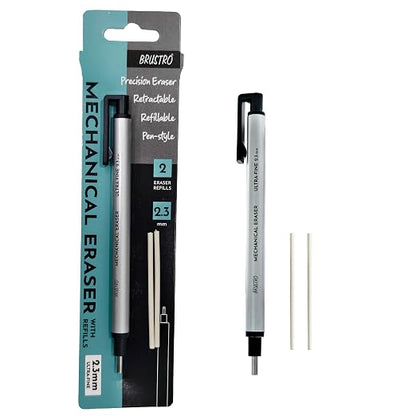 Brustro Mechanical Precision Retractable Eraser | 2.3mm - Ultra-Fine Tip | Refillable