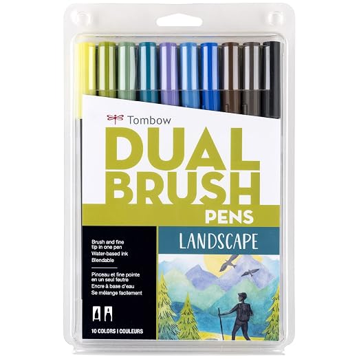 Tombow ABT Dual Brush Pen set of 10, LANDSCAPE