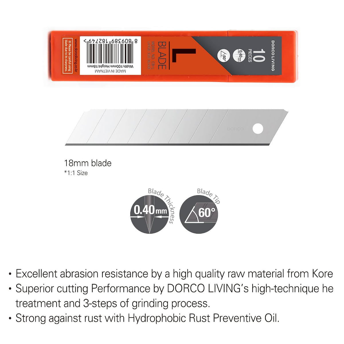 DORCO L601 Cutter - Professional Craft & Design Tool| Snap off blades (L601 - Heavy Duty (with 11 Blades))