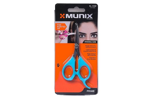 Munix SL-1140 117 mm / 4.6" Facial Hair Cutting & Trimming Scissors |Color May Vary