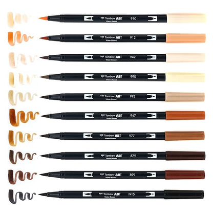 Tombow Dual Brush Pen |Portrait Colors | Set of 10