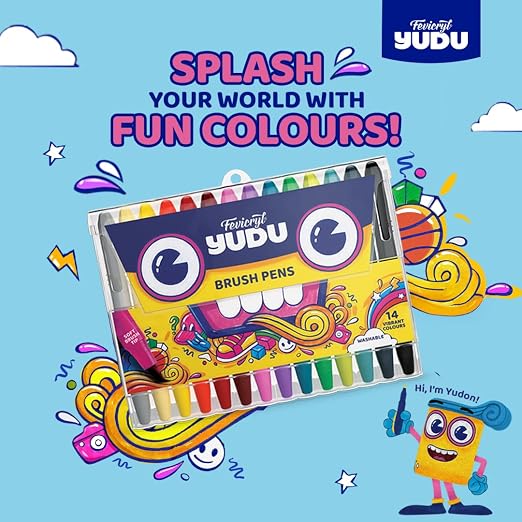 Fevicryl YUDU Brush Pens | Set of 14 Colours