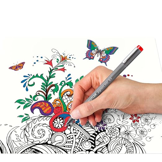 Staedtler Pigment Liner Pen - Assorted Set of 6 (0.35mm)