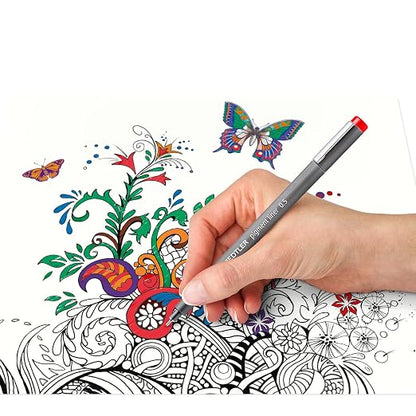 Staedtler Pigment Liner Pen - Assorted Set of 6 (0.35mm)
