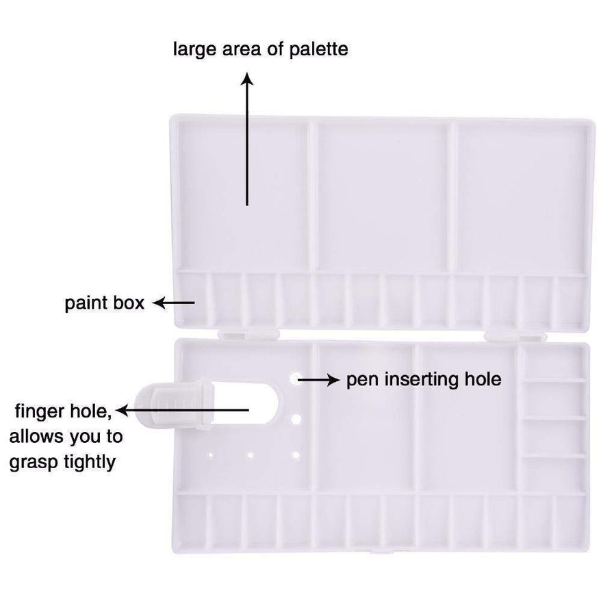 Brustro Folding Box 33 Well Plastic Palette 26X13CM