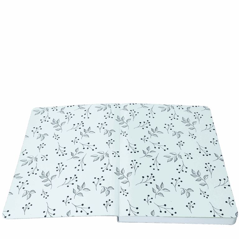 Floral patterned fabric on a light gray background