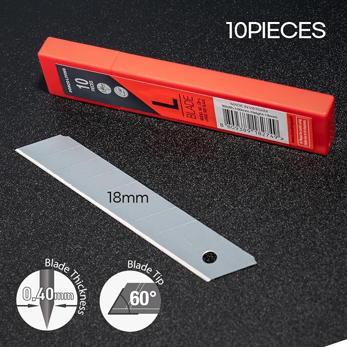 DORCO L601 Cutter - Professional Craft & Design Tool| Snap off blades (L601 - Heavy Duty (with 11 Blades))