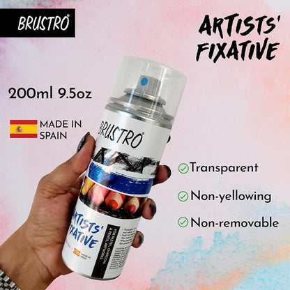 Brustro Artist's Fixative Spray Can | 200ml | Transparent
