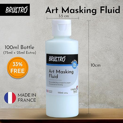Brustro Professional Art Masking Fluid | 100ml (75ml + 25ml)