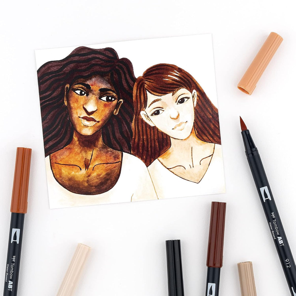 Tombow Dual Brush Pen |Portrait Colors | Set of 10