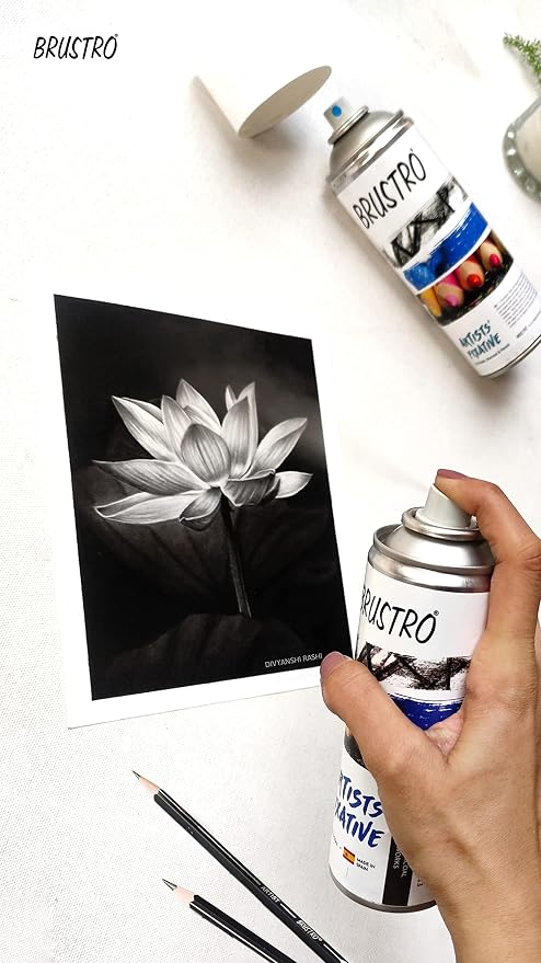 Brustro Artist's Fixative Spray Can | 200ml | Transparent