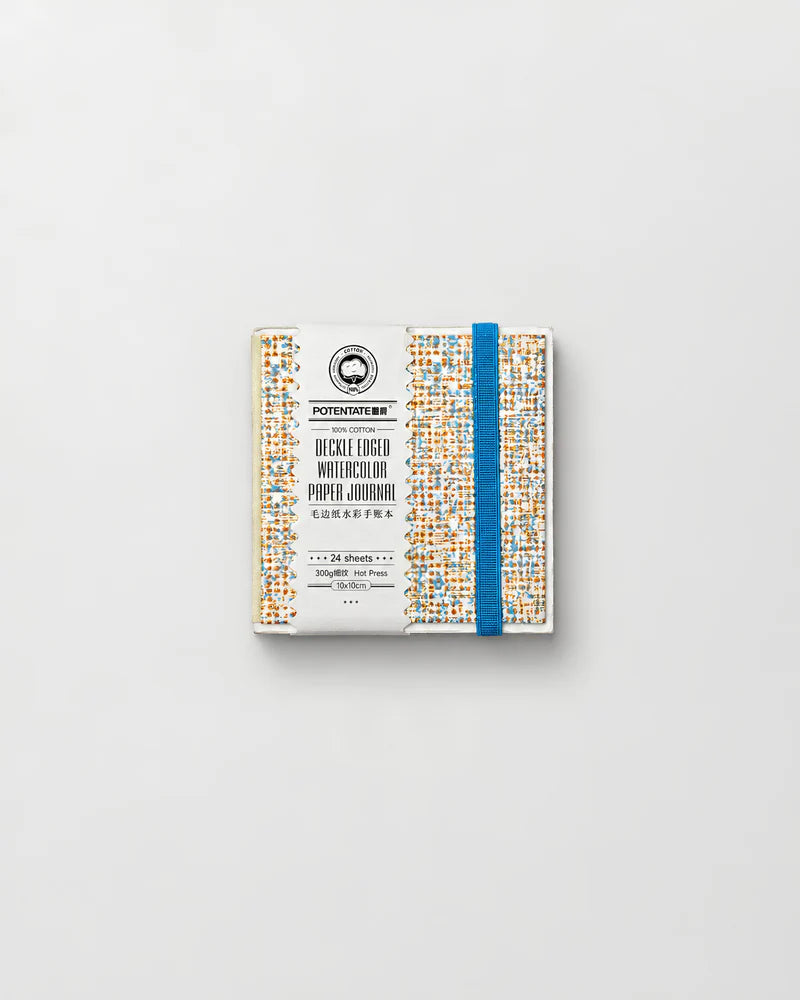 Potentate Deckle Edge Watercolor Hot press Handbook | 10 x 10 cm|300GSM