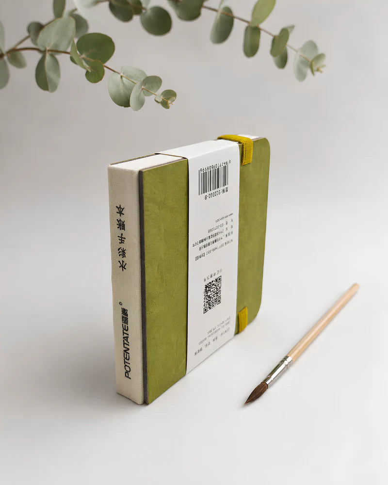 Potentate PU Watercolor Handbook – Green | 10x10 cm |300GSM | Hot press