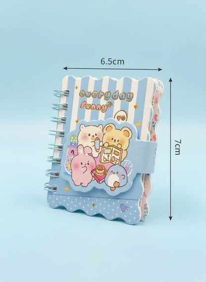 Cute Everyday Funny Mini Spiral Notebook - A7 Size
