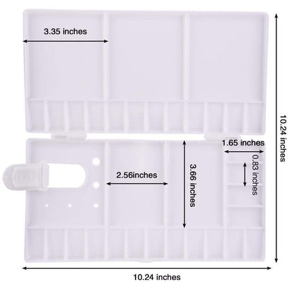 White silicone mold with dimensions labeled on a white background