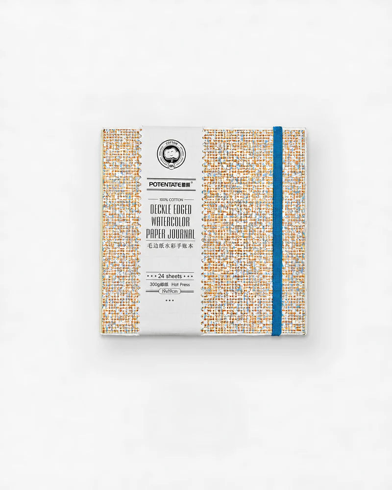 Potentate Deckle Edge Watercolor Hot press Handbook | 19 x 19 cm| 300GSM|Hot press