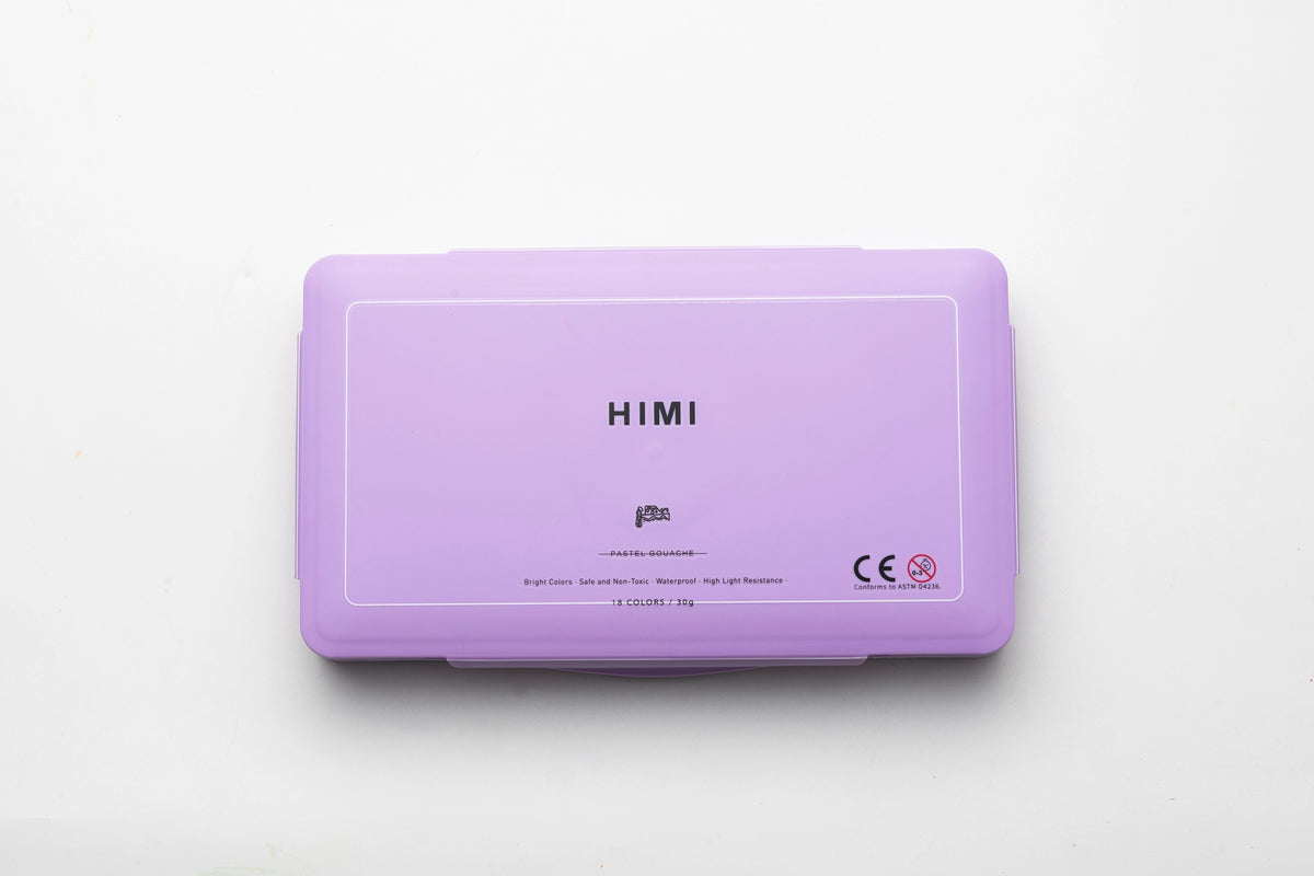 HIMI - Gouache Paint - 30 ml cups x 18 colours - Pastels set