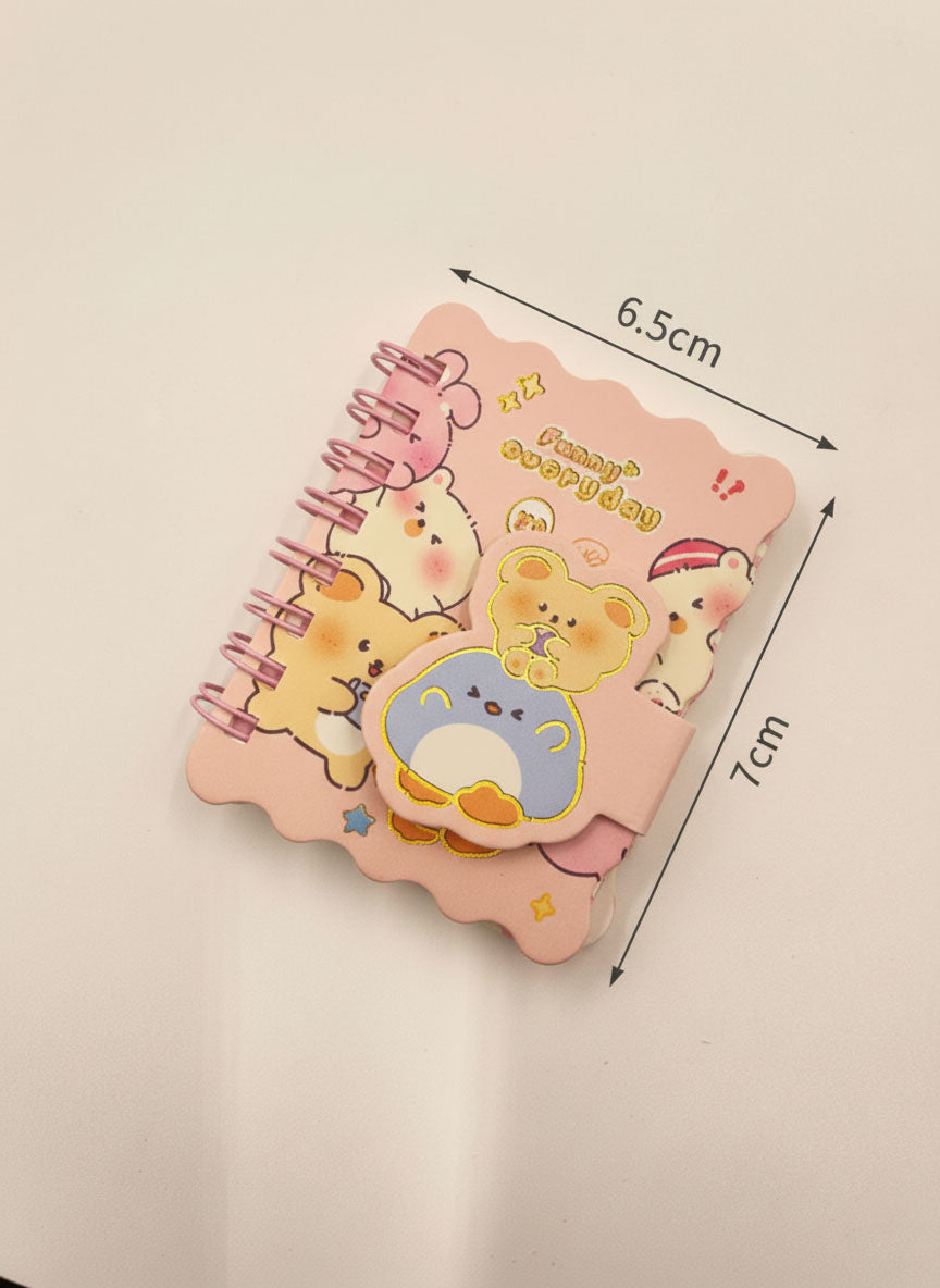 Cute Everyday Funny Mini Spiral Notebook - A7 Size