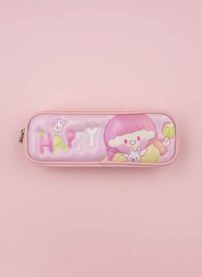 Kawaii Zipper Pencil case - Happy Girl