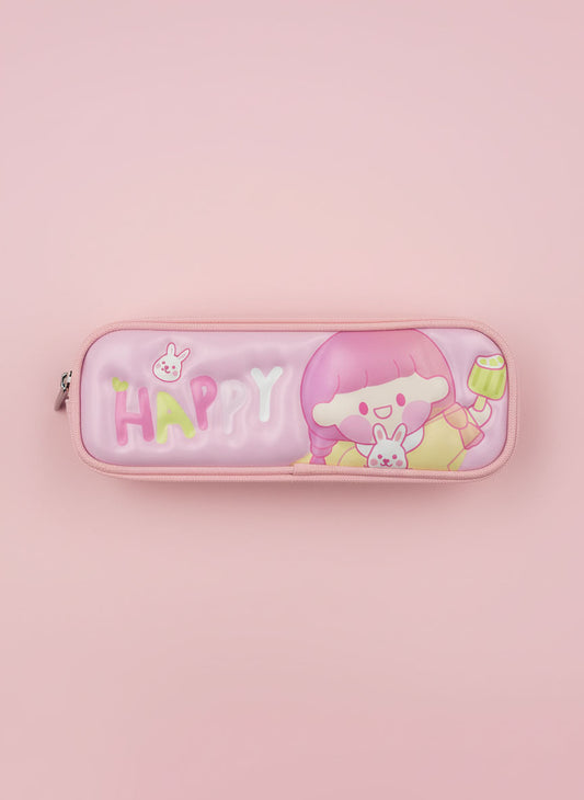 Kawaii Zipper Pencil case - Happy Girl