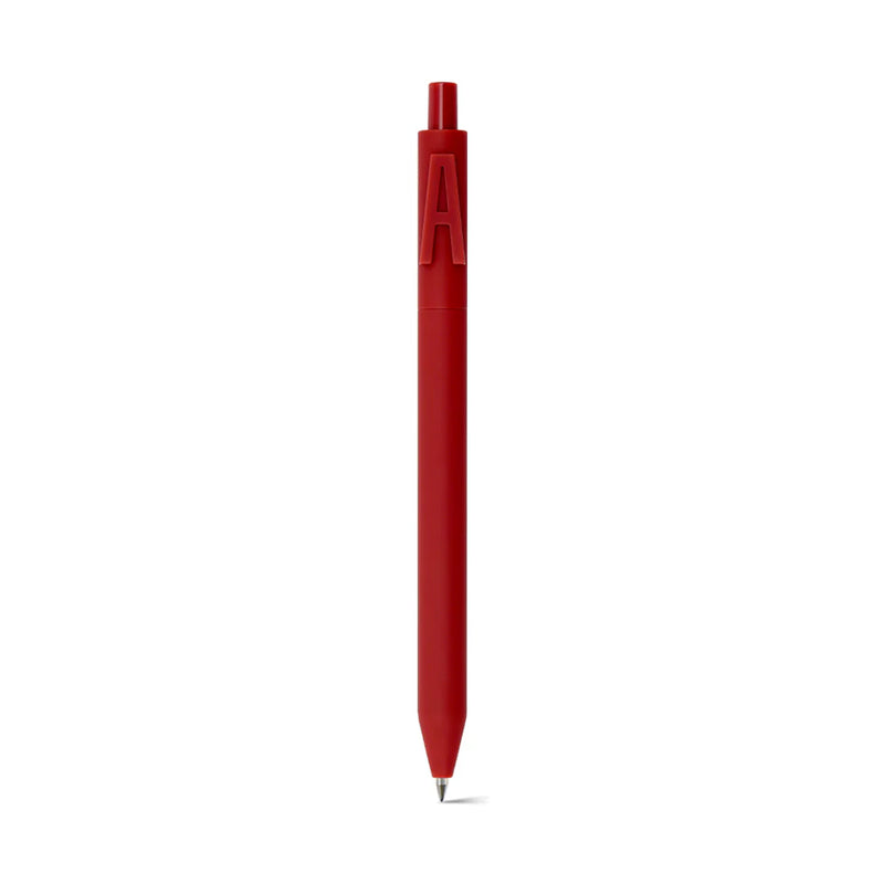 Red pen on a white background